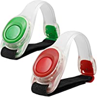Los mejores  - 2pcs MAXIN LED Light Shining Bangle- Silicona reflectante- Pulsera LED Brilla en la oscuridad - Banda de bofetada de…